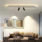 Rectangular Black LED Living Room Ceiling Light - Clowas